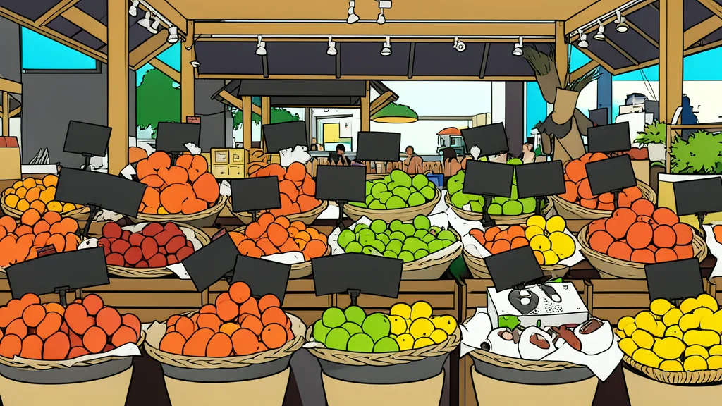 A wooden crate filled with fresh vegetables and household cleaning supplies