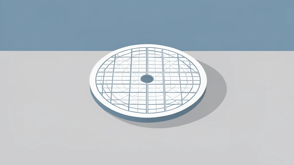 A silicon wafer resting on a cleanroom table