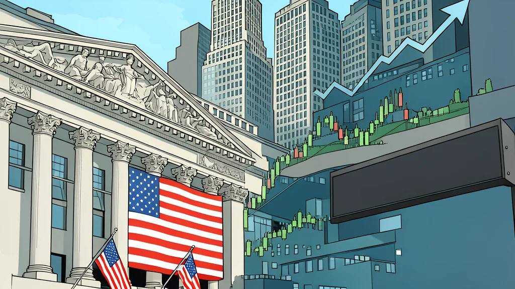 A minimalist vector illustration of a central bank facade with a prominent clock tower.