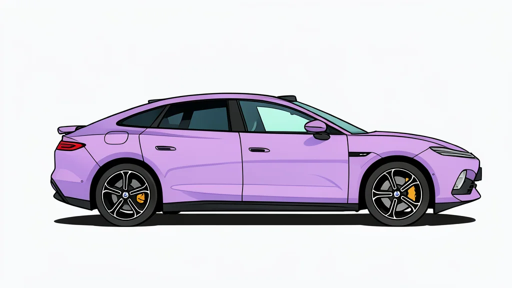 A sleek, silver electric sedan parked on a smooth, reflective surface with a minimalist background