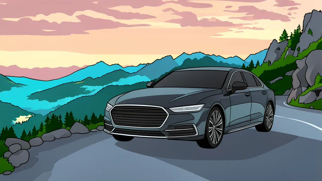 A sleek, modern electric vehicle parked on a quiet city street at dusk