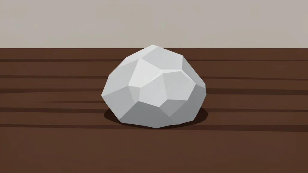 A rough, unrefined nugget of silver metal resting on a dark wooden surface