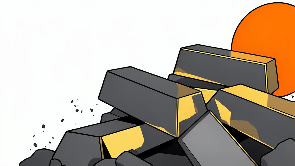 A stack of shiny gold bars resting on a dark surface