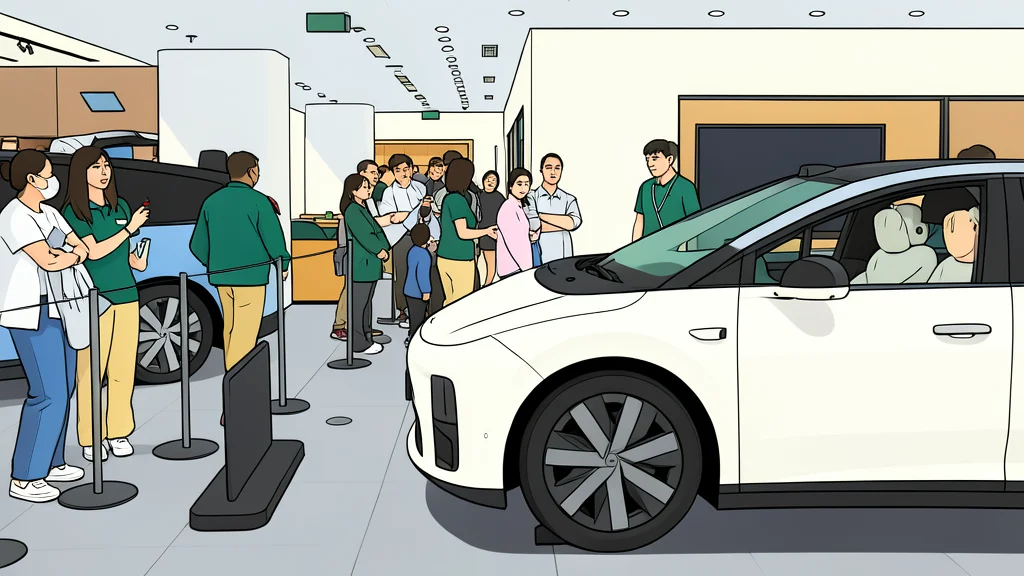 A modern electric vehicle charging station with a sleek, curved charging cable coiled neatly on a stand, set against a blurred background of a city street.