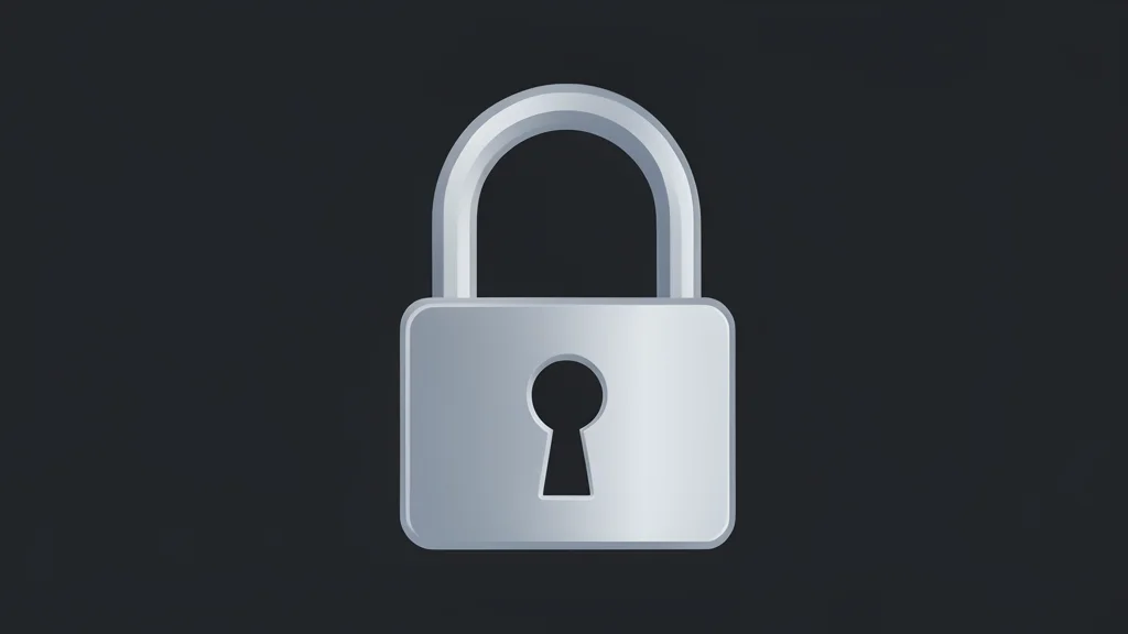 A sleek metallic padlock with a keyhole set against a dark background.