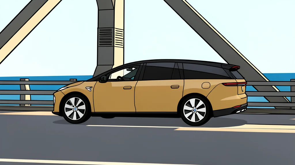 A sleek modern electric SUV parked on a quiet suburban driveway with its charging port open and a cable connected to a wall box.