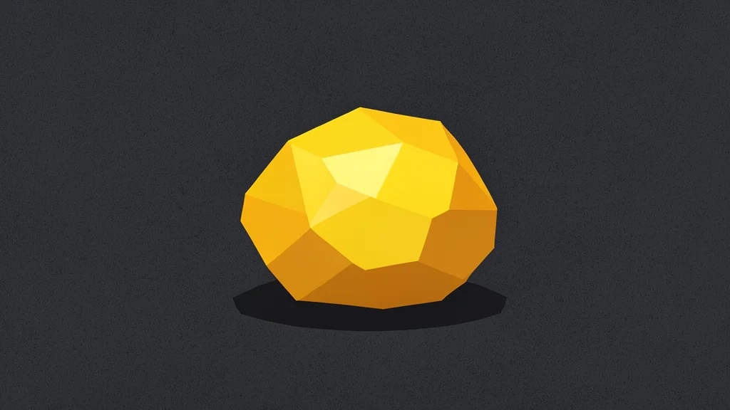 A single rough gold nugget resting on a dark textured surface