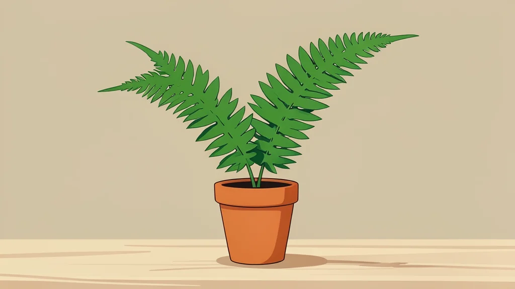 A potted plant with green leaves sitting on a wooden table