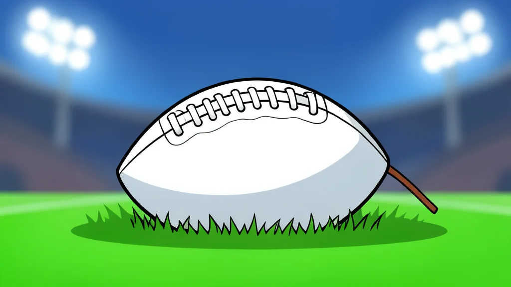 A football resting on a green grass field