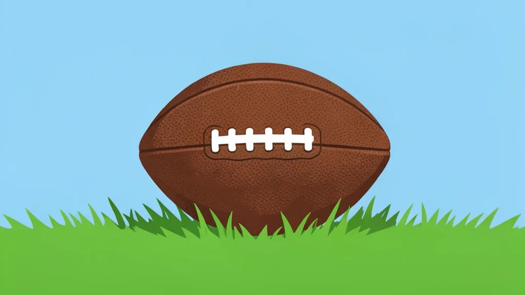 A white football helmet resting on green grass