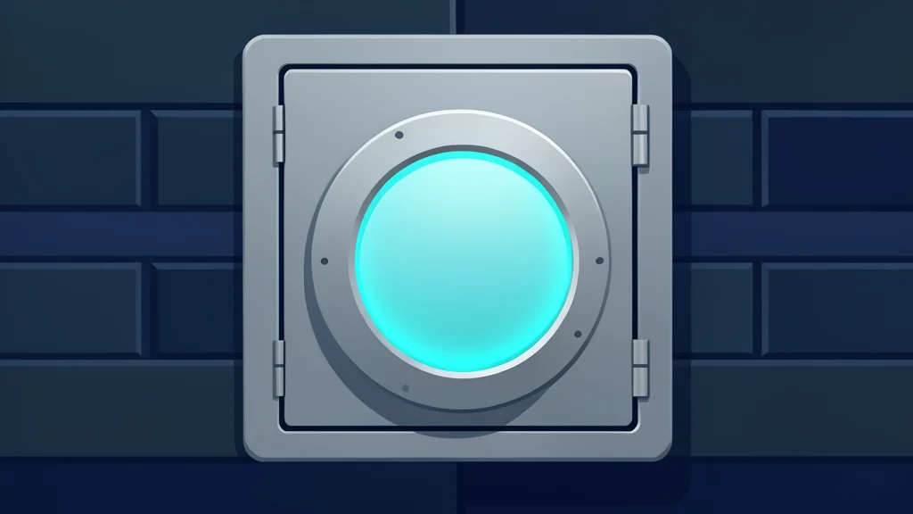 A secure digital vault with a glowing interface