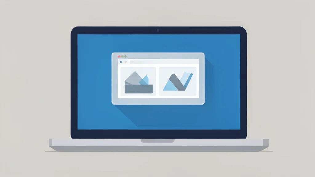 A floating window representing a virtual machine hovering above a laptop screen