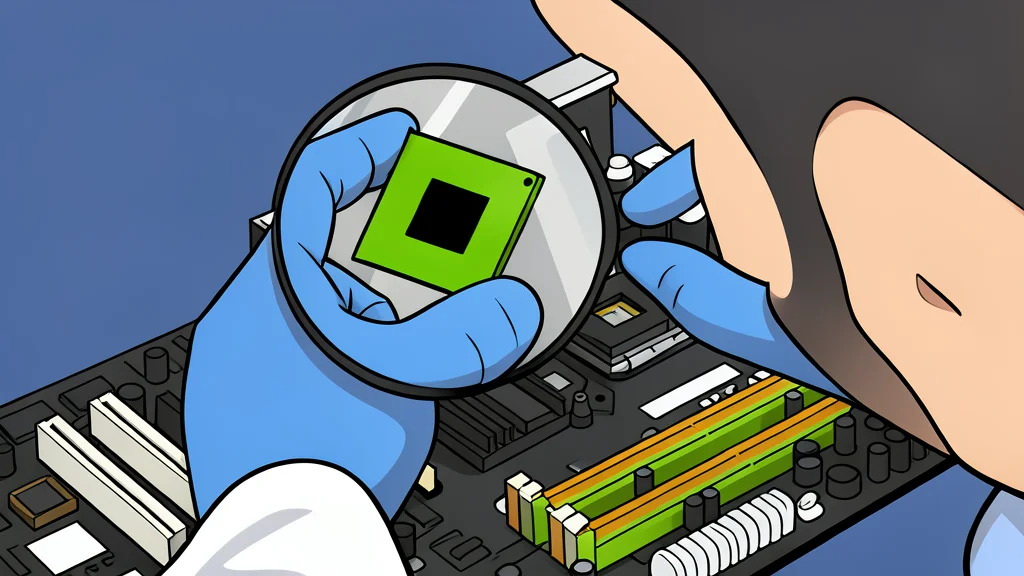 A close-up view of a silicon wafer with a grid of square chips, resting on a clean, white laboratory surface.