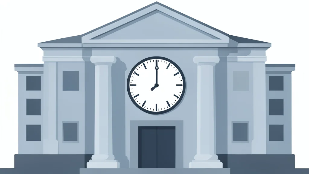 A central bank building facade with a large clock face
