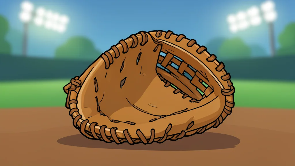 A vintage wooden baseball bat resting on a green grass field