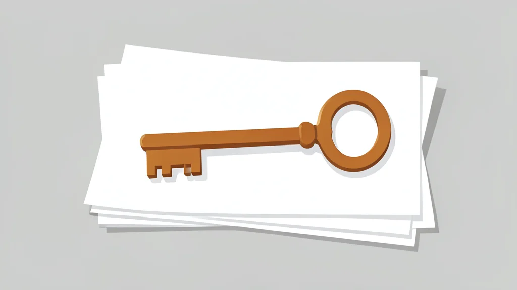A wooden house key resting on a stack of paper documents