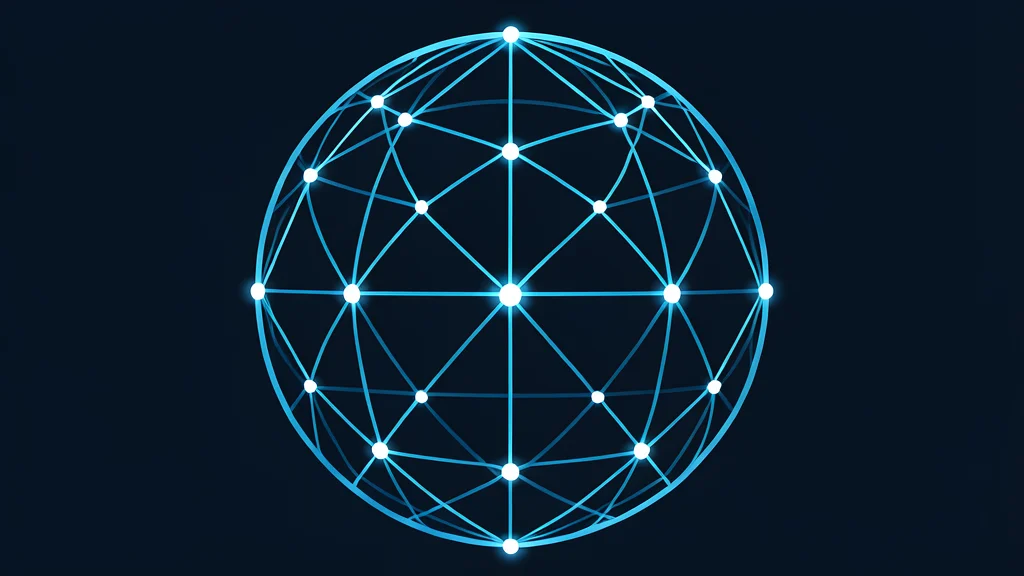 A digital globe composed of interconnected nodes and lines