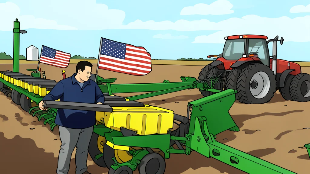 A combine harvester standing in a golden wheat field under a bright sky