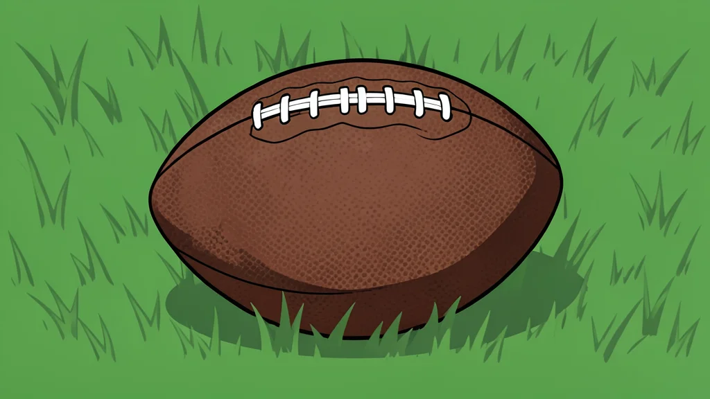A football helmet resting on green grass