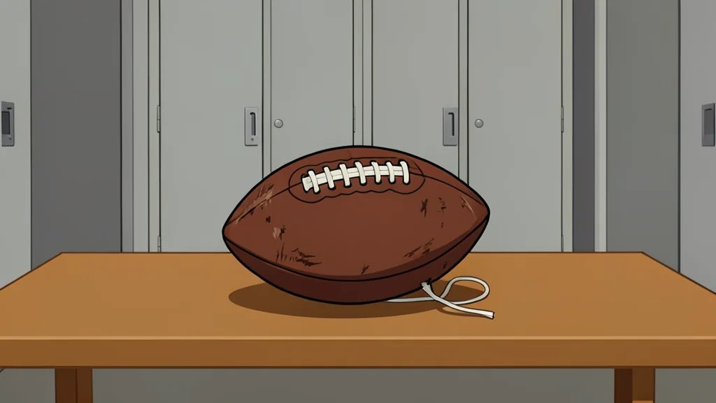 A quiet, organized locker room bench with a pair of athletic shoes lined up neatly on the floor