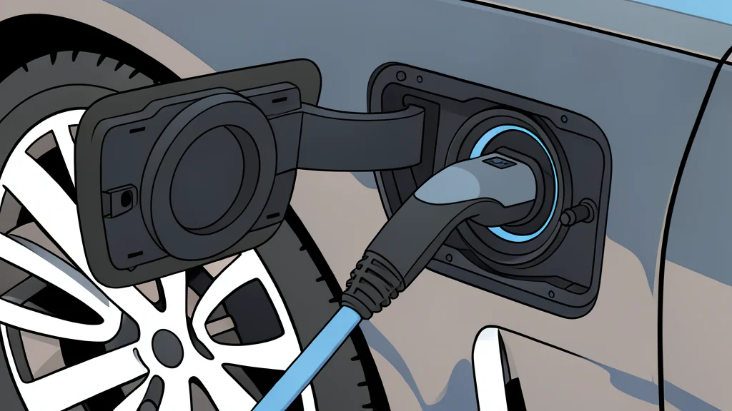 A charging cable plugged into the port of a car