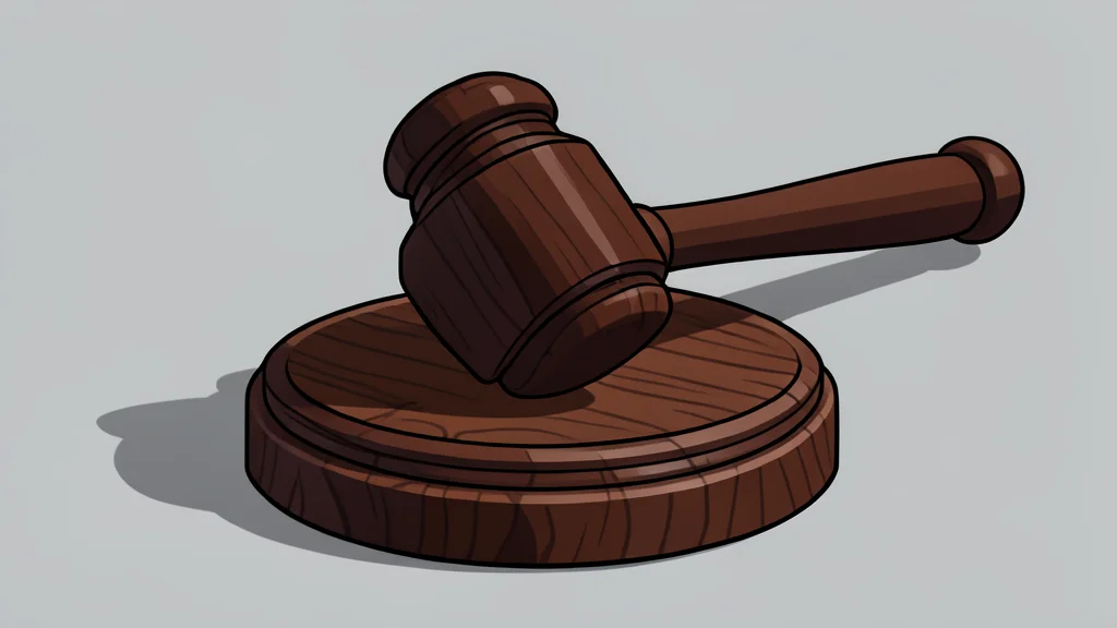 A wooden gavel resting on a sound block in a public hearing room