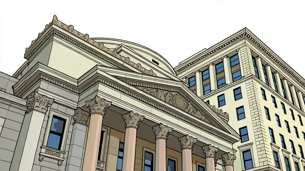 A traditional brick bank facade with a large arched entrance and stone columns.