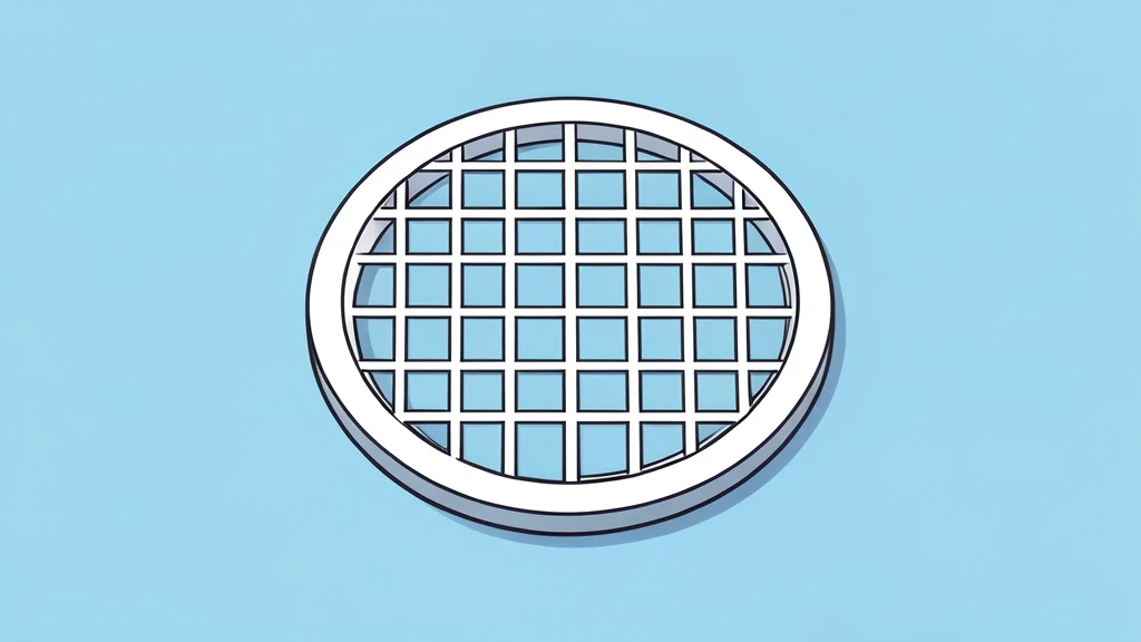 A silicon wafer resting on a cleanroom table