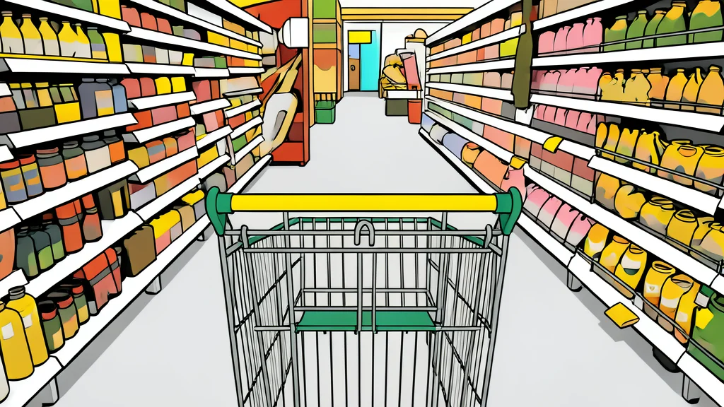 A modern retail store interior with shelves of electronic devices and a checkout counter