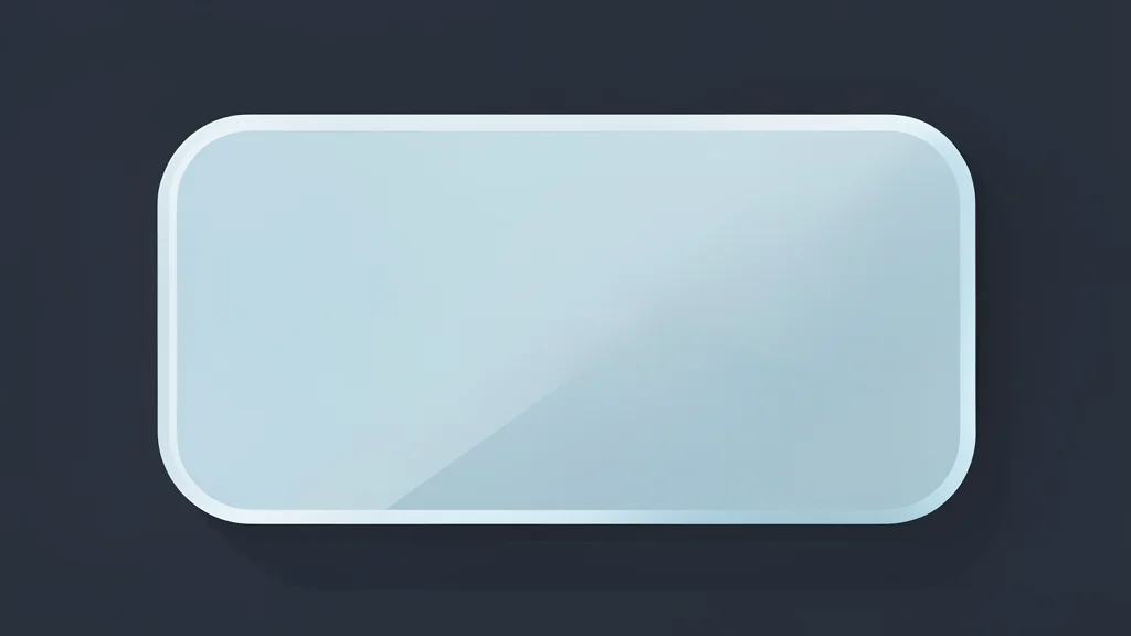 A translucent, frosted glass panel resting on a dark surface