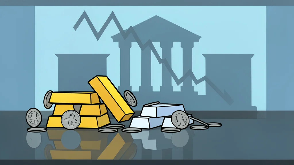 A stack of shiny gold bars and a silver ingot resting on a dark surface