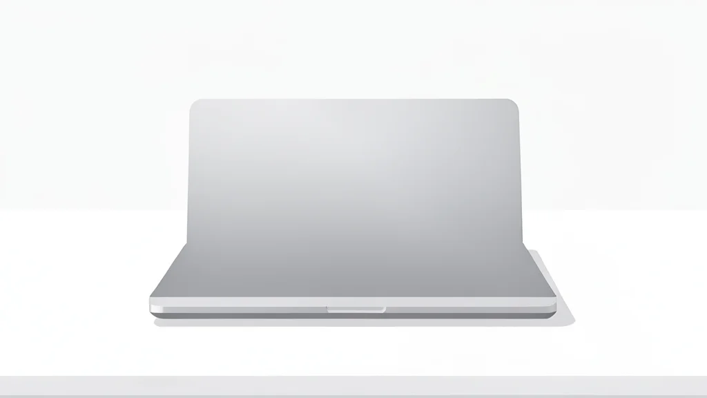 A sleek, silver laptop computer sitting on a clean white desk surface