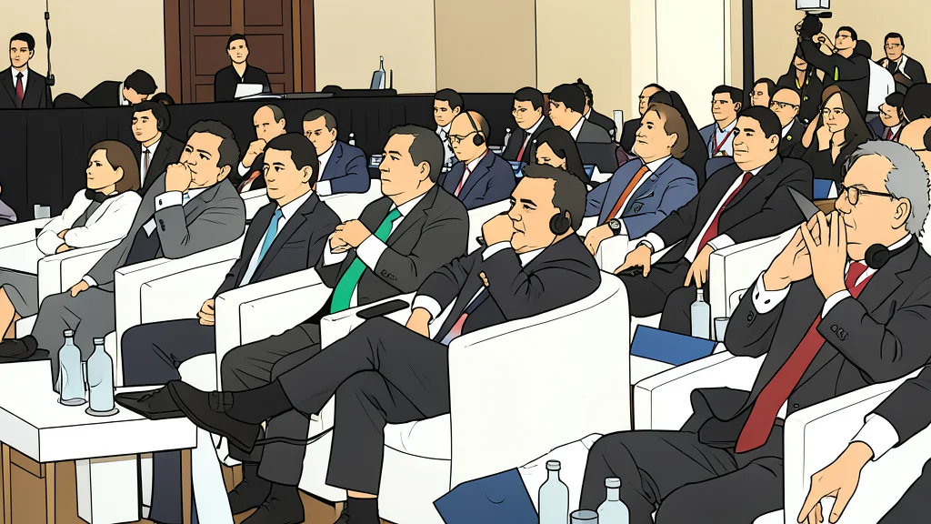A round table with chairs arranged in a circle, symbolizing dialogue and multilateral cooperation.