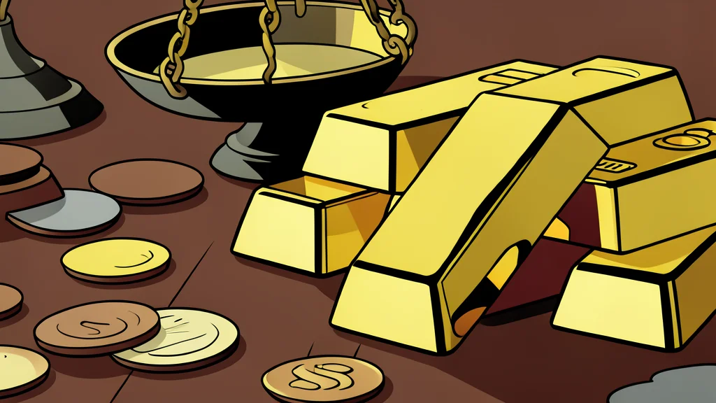 A polished gold bar resting on a dark surface