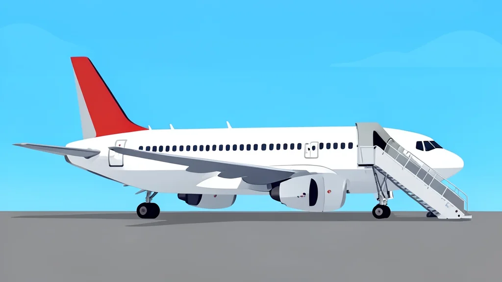 A commercial airplane parked on a tarmac at an airport gate