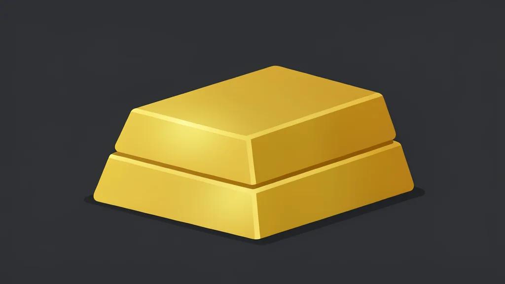 A stack of polished gold bars resting on a dark surface