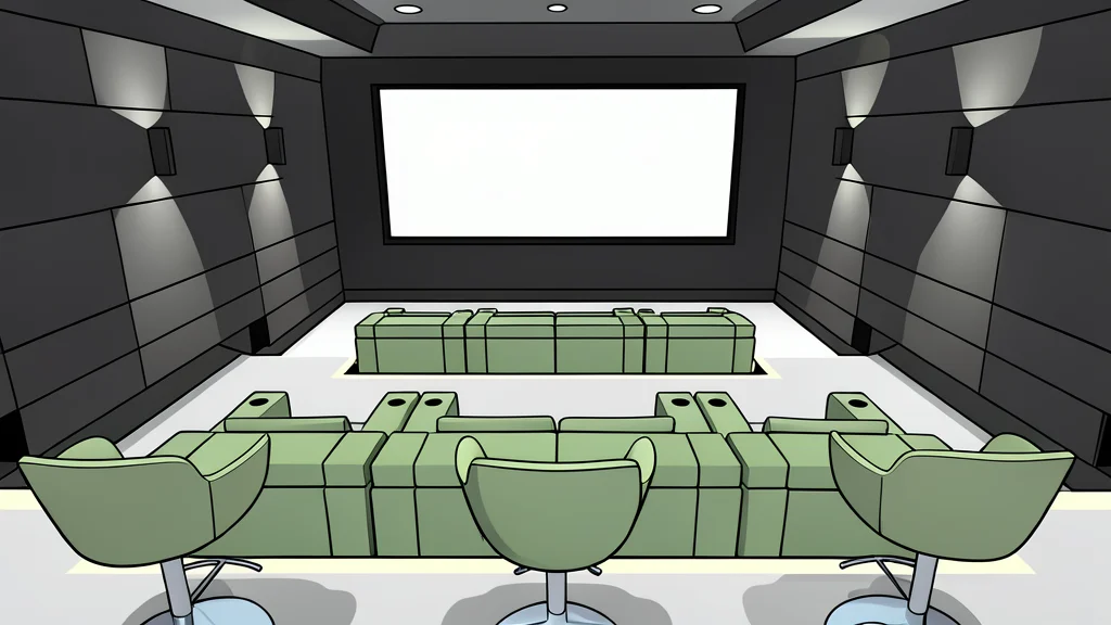 A modern living room interior with recessed ceiling speakers and a sleek wall-mounted control panel