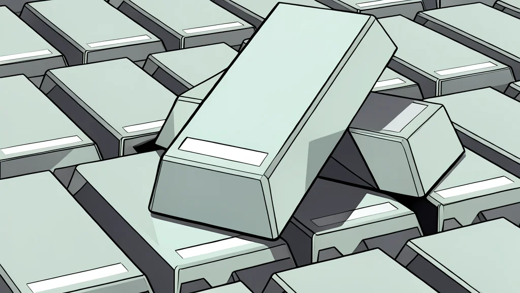 A polished silver ingot resting on a dark surface
