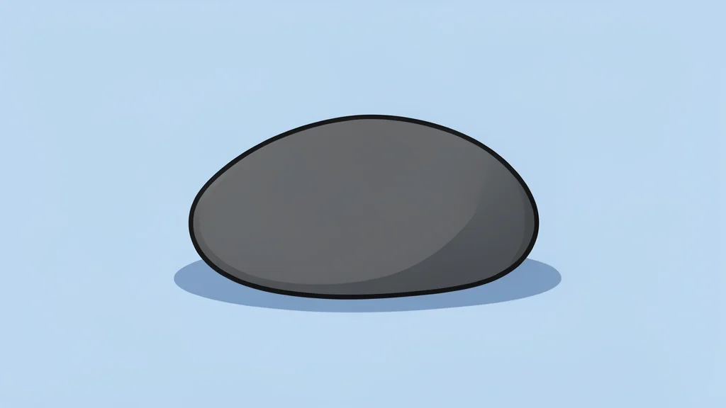 A single, smooth, unmarked stone resting on a flat surface