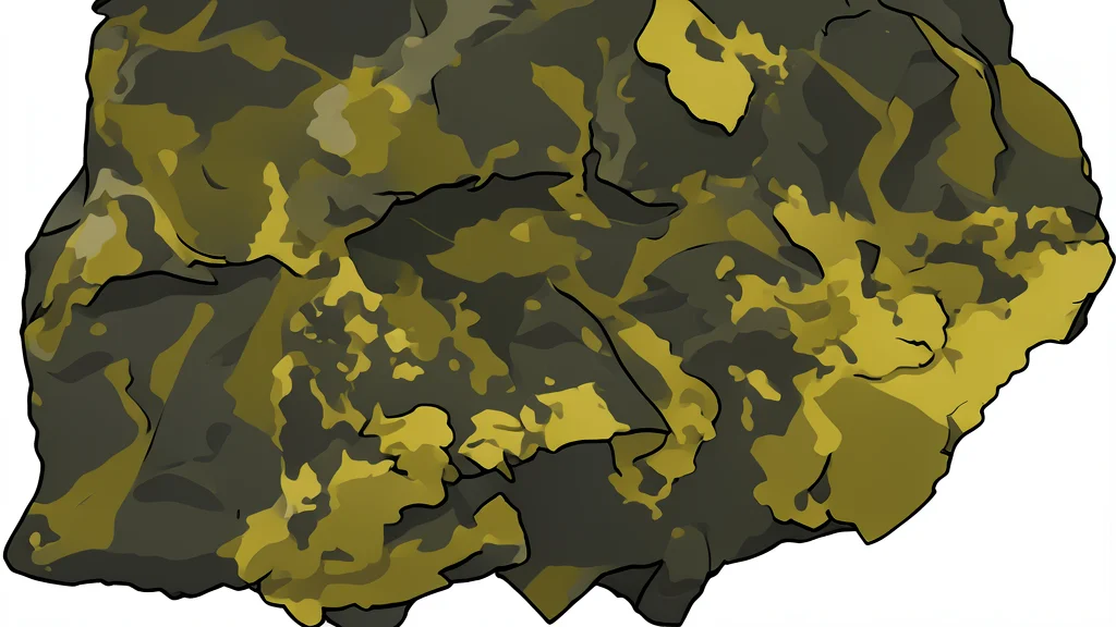 A rough, unrefined nugget of gold resting on a dark, textured surface