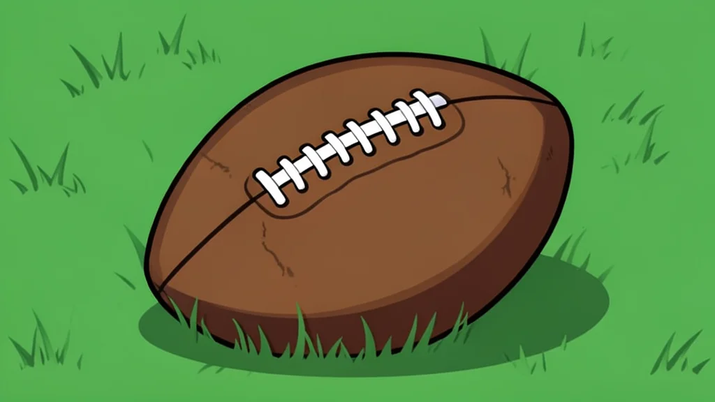 A green grass football field with white yard lines and goalposts in the distance