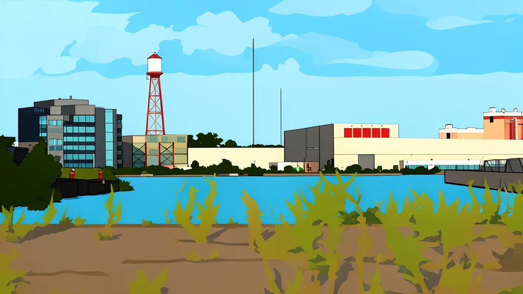 A large, cylindrical nuclear reactor containment building standing in an open field