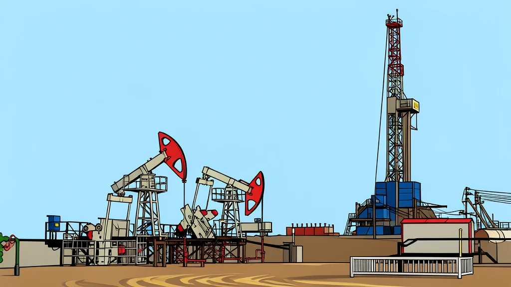 A large offshore drilling rig standing in the open ocean