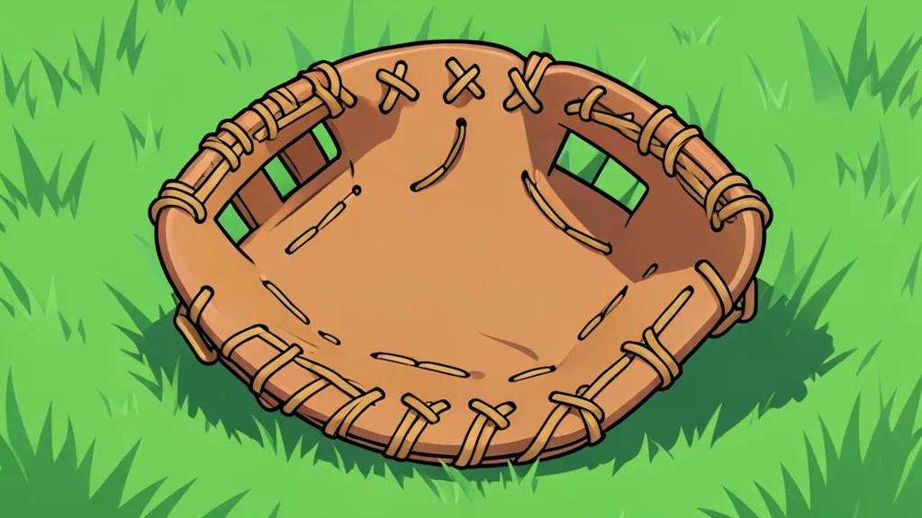 A flat-vector illustration of a baseball diamond at night, featuring a pitcher's mound and bases under stadium lights.