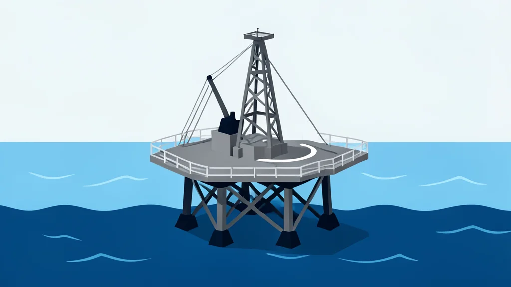 An offshore oil platform standing in the ocean