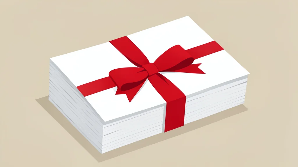 A neat stack of paper certificates tied with a ribbon