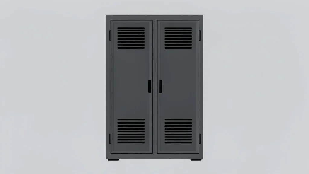 A tall, sleek server rack standing alone in a minimalist data center aisle, illuminated by soft ambient lighting.