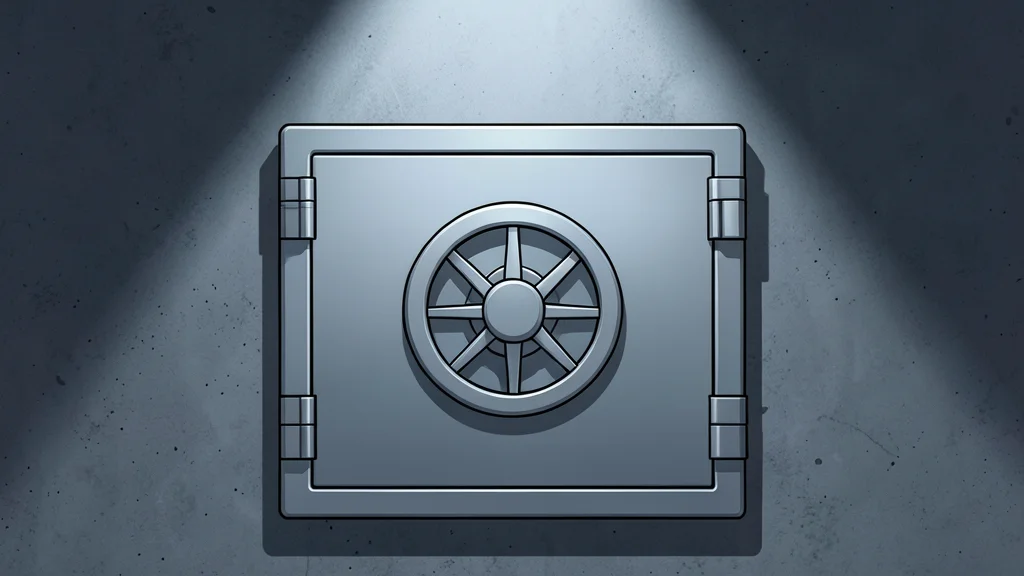 A digital vault with a glowing keyhole