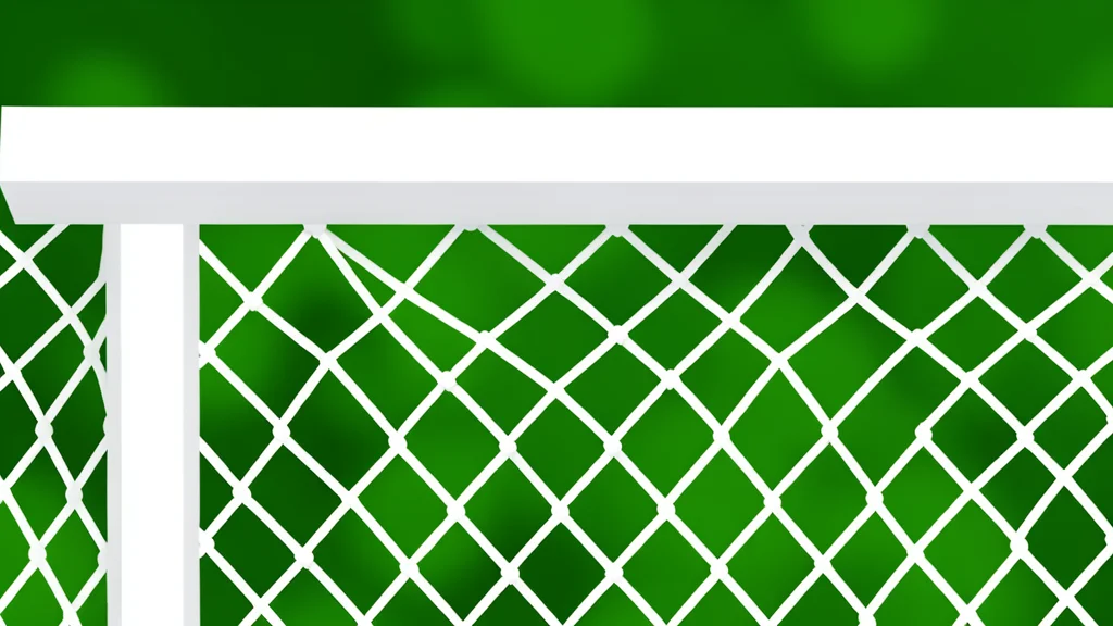 A green grass football pitch with white boundary lines and a goal net in the background