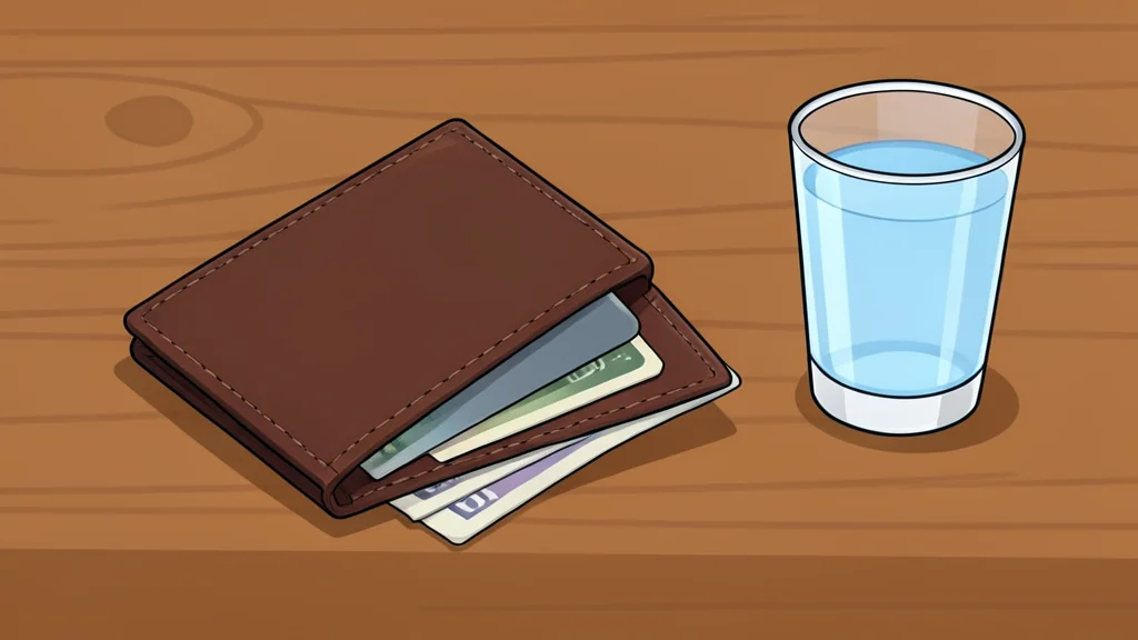 A simple house silhouette sits next to a neat stack of coins on a flat surface.